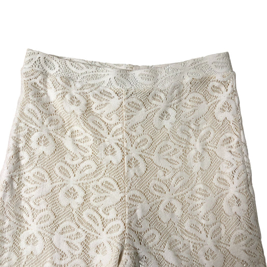 River Island Girls 11-12 Years Cream Lace Trousers Flared Design