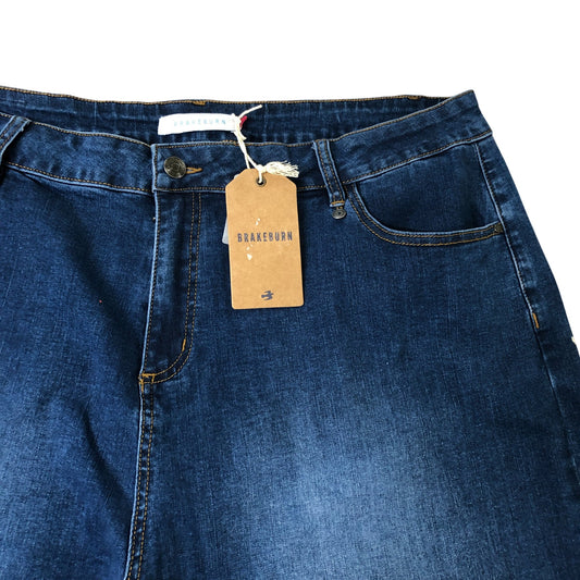 Brakeburn Wide Leg Jeans Women's Dark Blue Denim Size 18