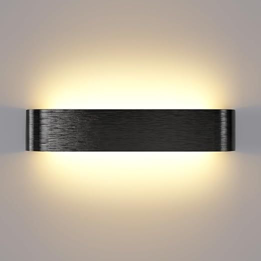 OOWOLF 16" Indoor Led Wall Light 12W 1200 Lumen Black Light Fixture