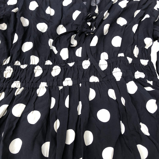 Baukjen Polka Dot Dress UK14 Women's Viscose Black and White Casual Summer