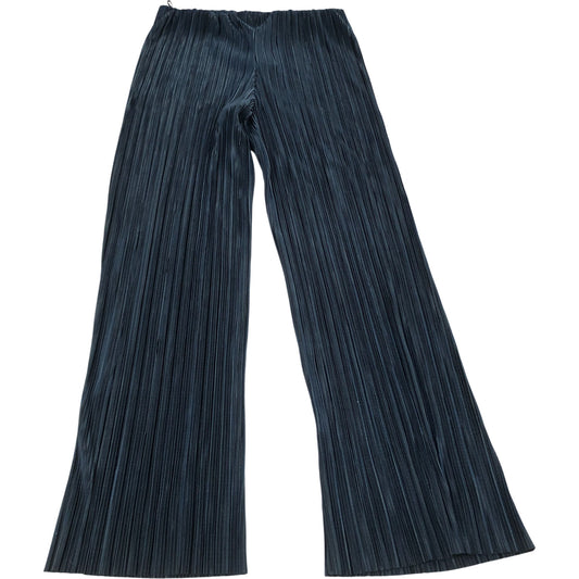 River Island Pleated Trousers Women's Black Wide Leg Style Polyester