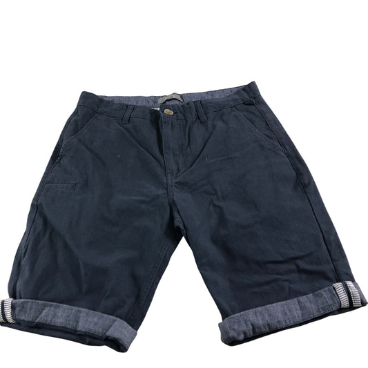 Fluid Chino Shorts Men's Navy Blue Casual Cotton Summer Wear Medium