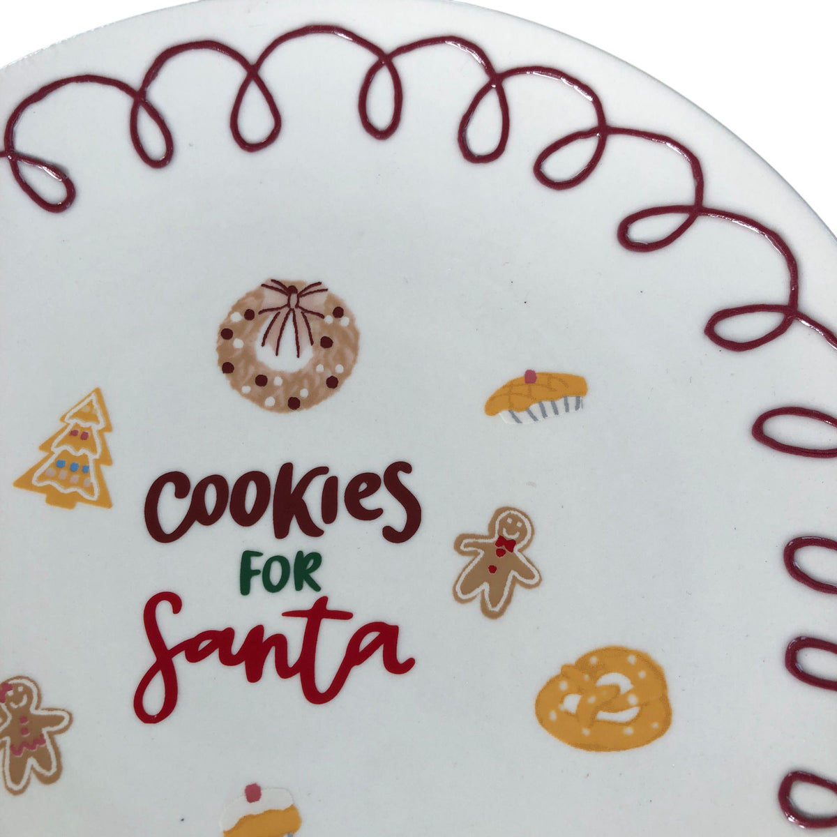 Cookies For Santa Decorative Plate Festive Christmas Décor