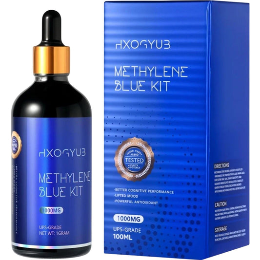 HXOGYUB Methylene Blue Kit 1000MG 100ML Research Grade Cognitive Booster