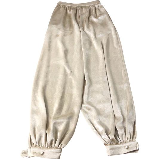 Wide Leg Trousers Women's Gold Velvet Soft Feel UK6 Regular