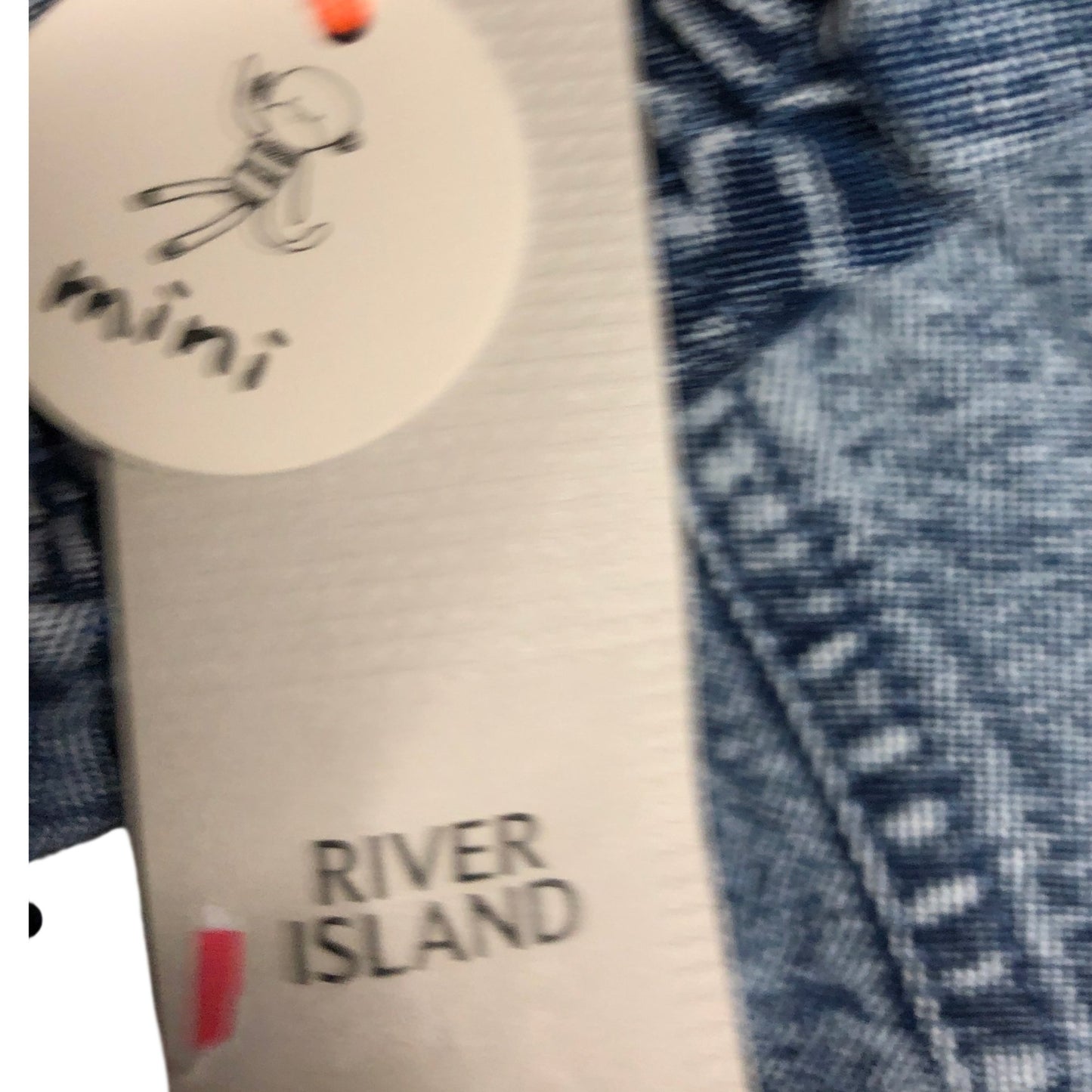 River Island Mini Girls Denim Shorts 12-18 Months Embroidered Fruit