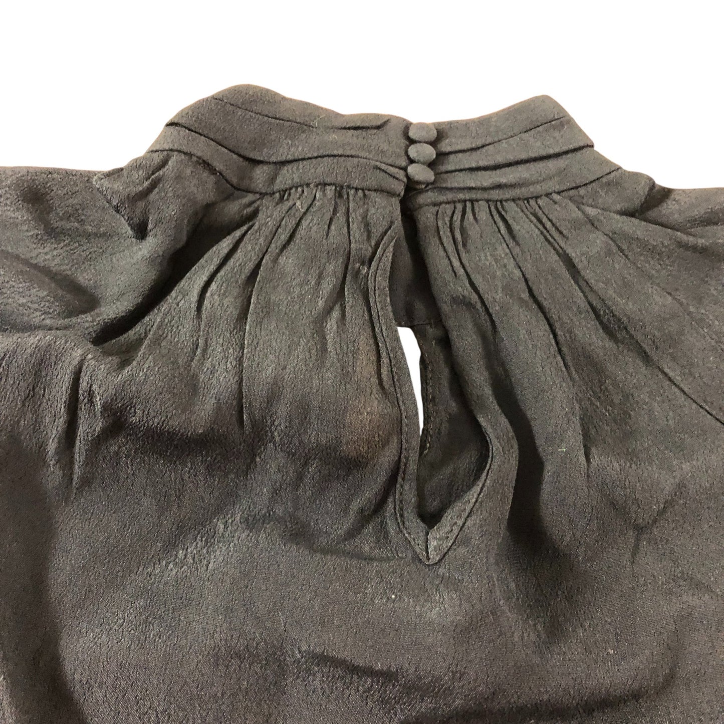 Branded Black Embellished Keyhole Top - Size 8