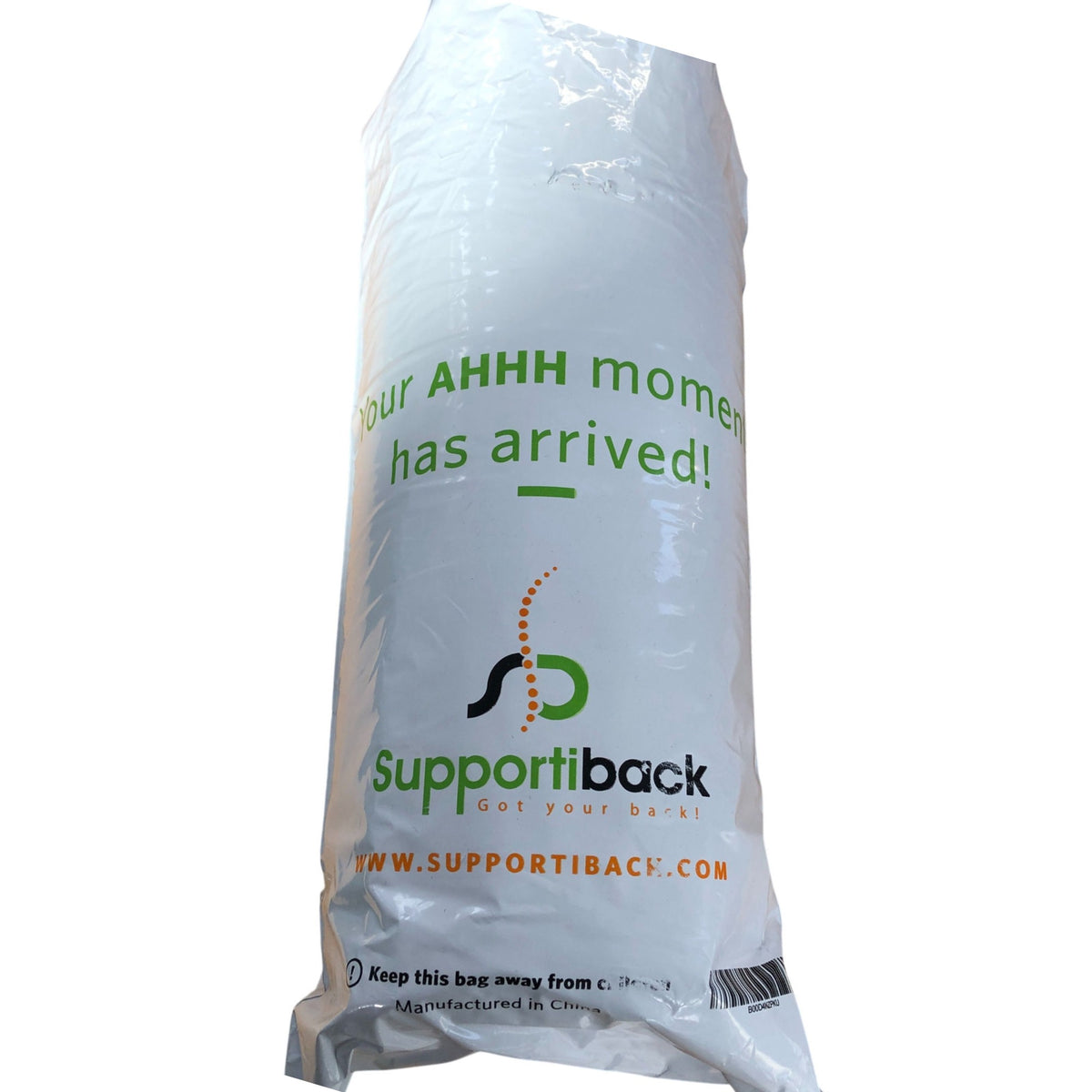 Supportiback Lumbar Cushion Ergonomic Back Support Memory Foam 28x12x10cm
