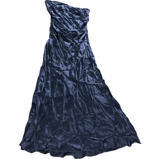 River Island UK10 Women's Grey Maxi Dress Ruched