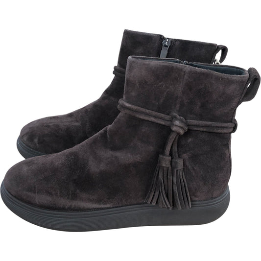 IQ Comff Tassel Suede Short Boots UK5 Women's Chocolate Brown