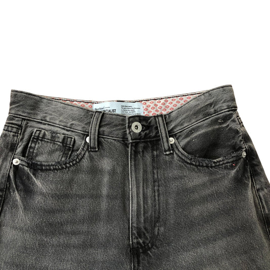 River Island Denim Specialist Women's Wide Leg Jeans Dark Wash Raw Hem Size 6