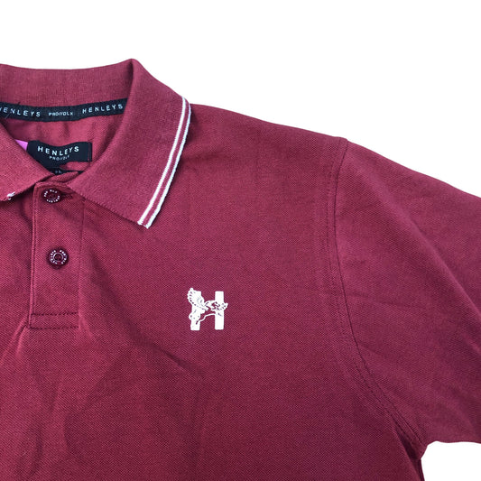 Henleys Pro DLX Maroon Polo Shirt Size L
