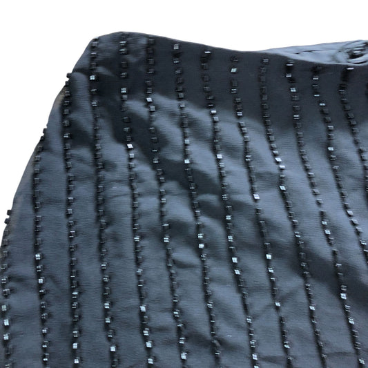 River Island UK10 Women's Elegant Black Beaded Pencil Skirt Party Wear