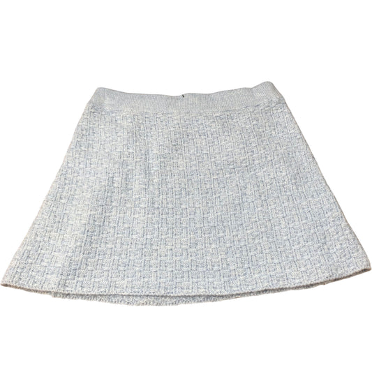 River Island A-Line Skirt UK12 Women's Textured Stretch Knit Grey With Lurex