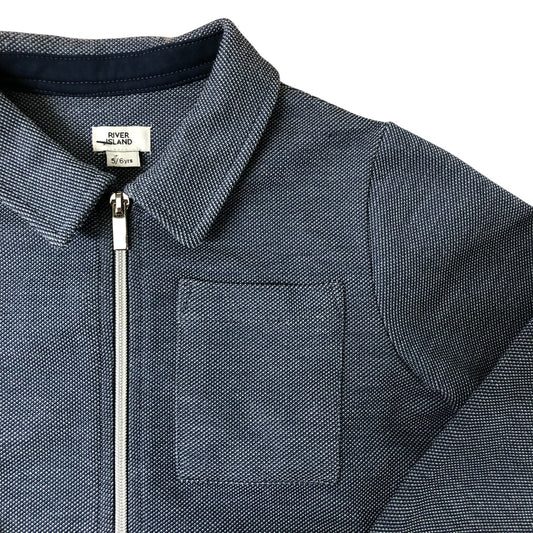 River Island 5-6 Years Kids Jacket Stylish Zip Front Blue Casual Outerwear