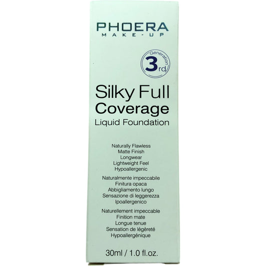 Phoera Silky Full Coverage Liquid Foundation 30ml Shade 102 Nude