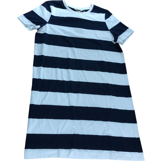 Branded Navy Striped Mini T-Shirt Dress - Size 14R