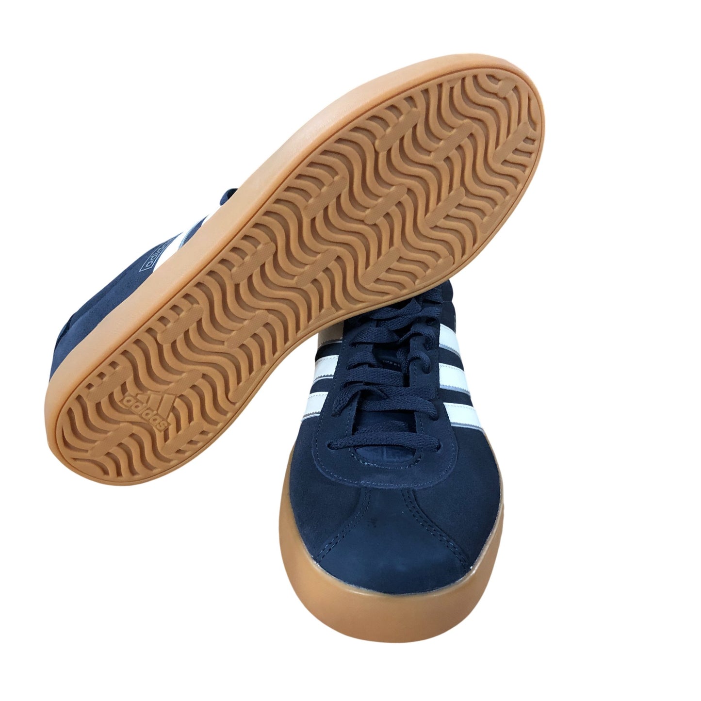 Adidas VL Court 3.0 Trainers UK10 Men's Suede Navy/Off White Casual Sneakers