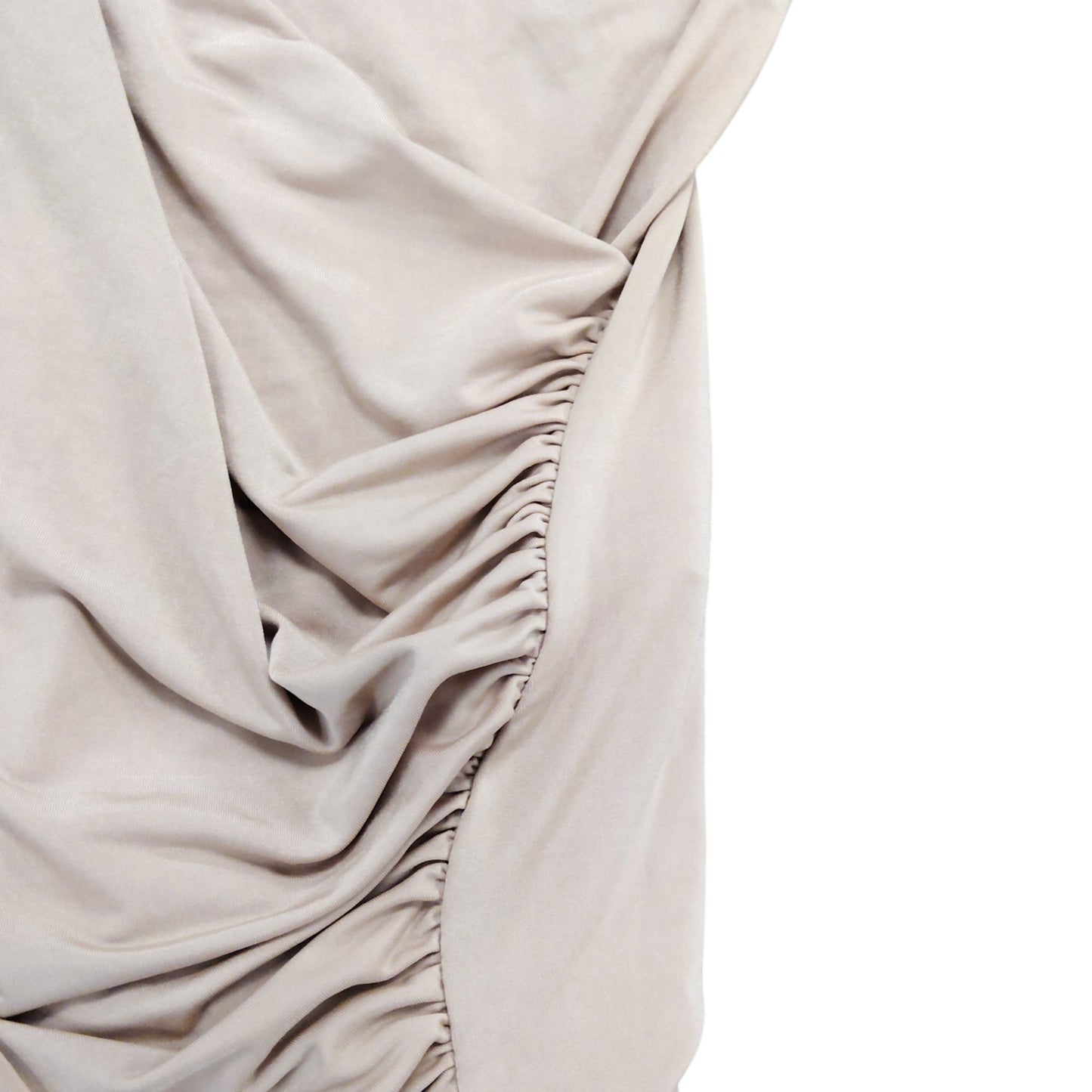 River Island Women's Wrap Top Size S Lightweight Nude Short Sleeve T-Shirt