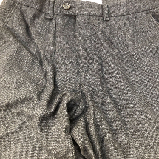 Wool Blend Trousers 32R Men's Tailored Fit Grey Formal Pants Smart Casual