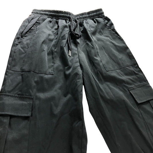 Cargo Pants Size S Women's Black Lightweight Polyester Elastic Waistband