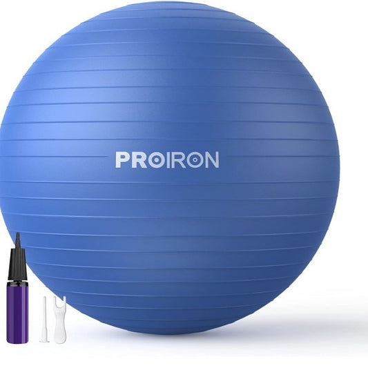 Proiron Yoga Ball 75cm Blue Ideal For Core Strengthening Burst Resistant
