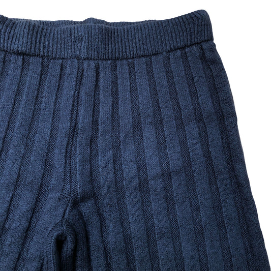 River Island Relaxed Fit Trousers Navy Knit
