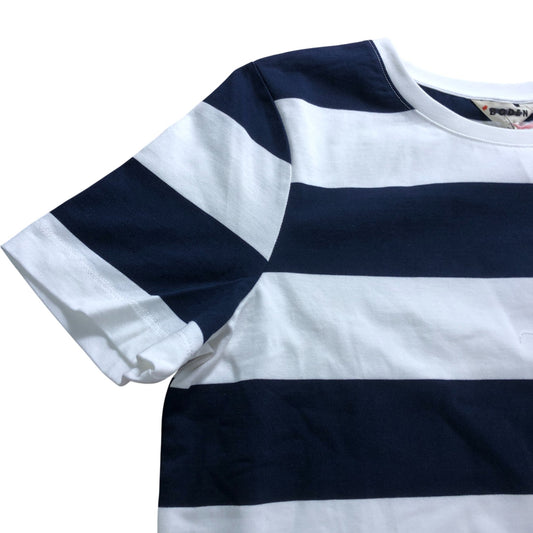 Branded Navy Striped Mini T-Shirt Dress - Size 14R