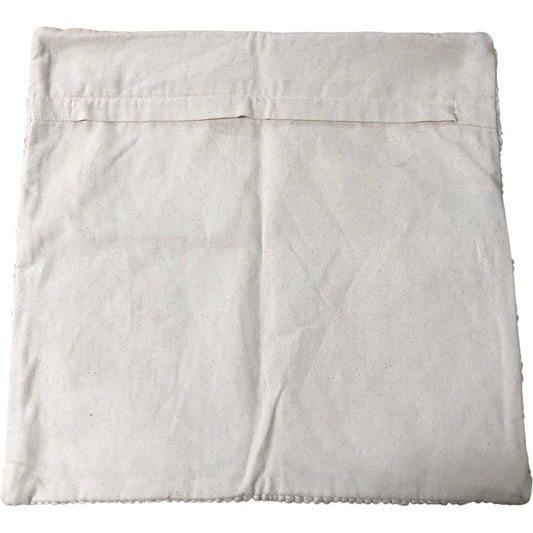 Textured Cream Cotton Pillowcase Cushion Cover Soft Home Decor 18.5 x 18.5"