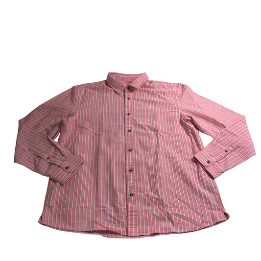 Barbour Relaxed Fit Casual Shirt Men's Red Stripe Cotton Medium