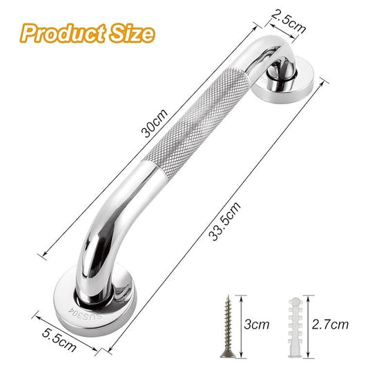 2 Pack Grab Handles Anti Slip Safety Bathroom Support Stainless Steel