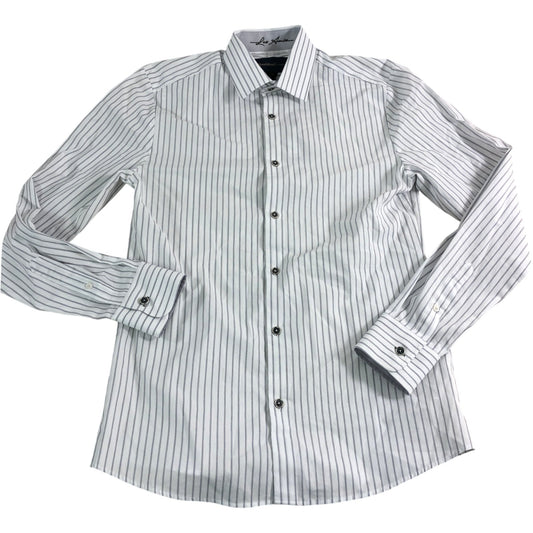 River Island Men's Striped Shirt Size UK Small Long Sleeve Smart Casual