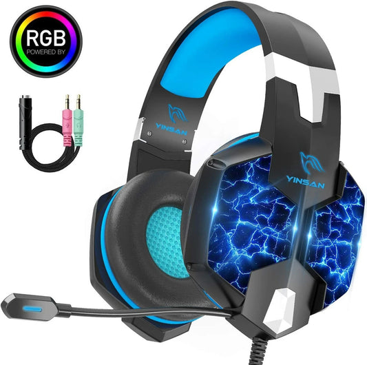 YINSAN TM-5 RGB Gaming Headset Wired With 3.5mm Jack and Microphone