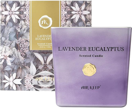 AIR KEEP Lavender Eucalyptus Scented Candle 1300g Long Lasting Home Fragrance