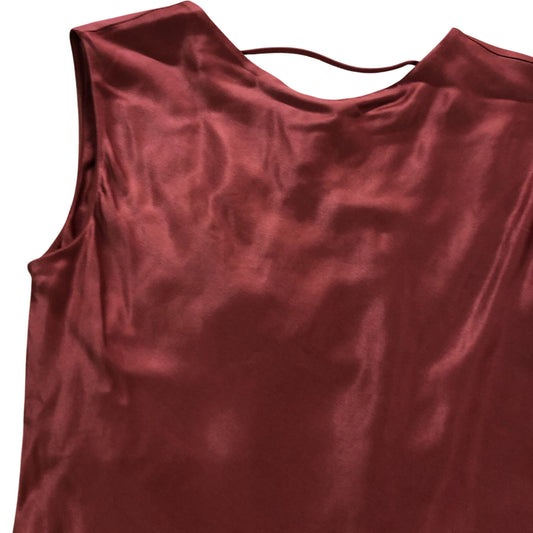 Dress UK12 Women's Maroon Sleeveless