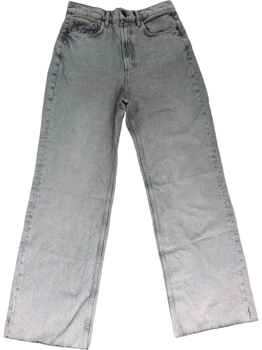 AllSaints Blake Jeans W26 Straight Leg Light Wash Cotton Grey Denim