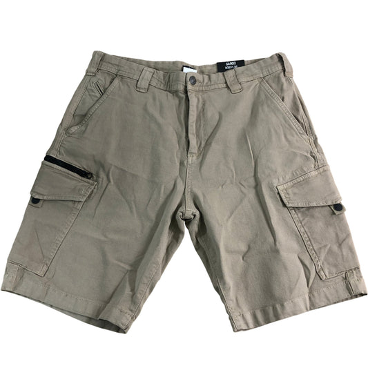 River Island Cargo Shorts W32 L32 Men's Casual Khaki Cotton With Pockets