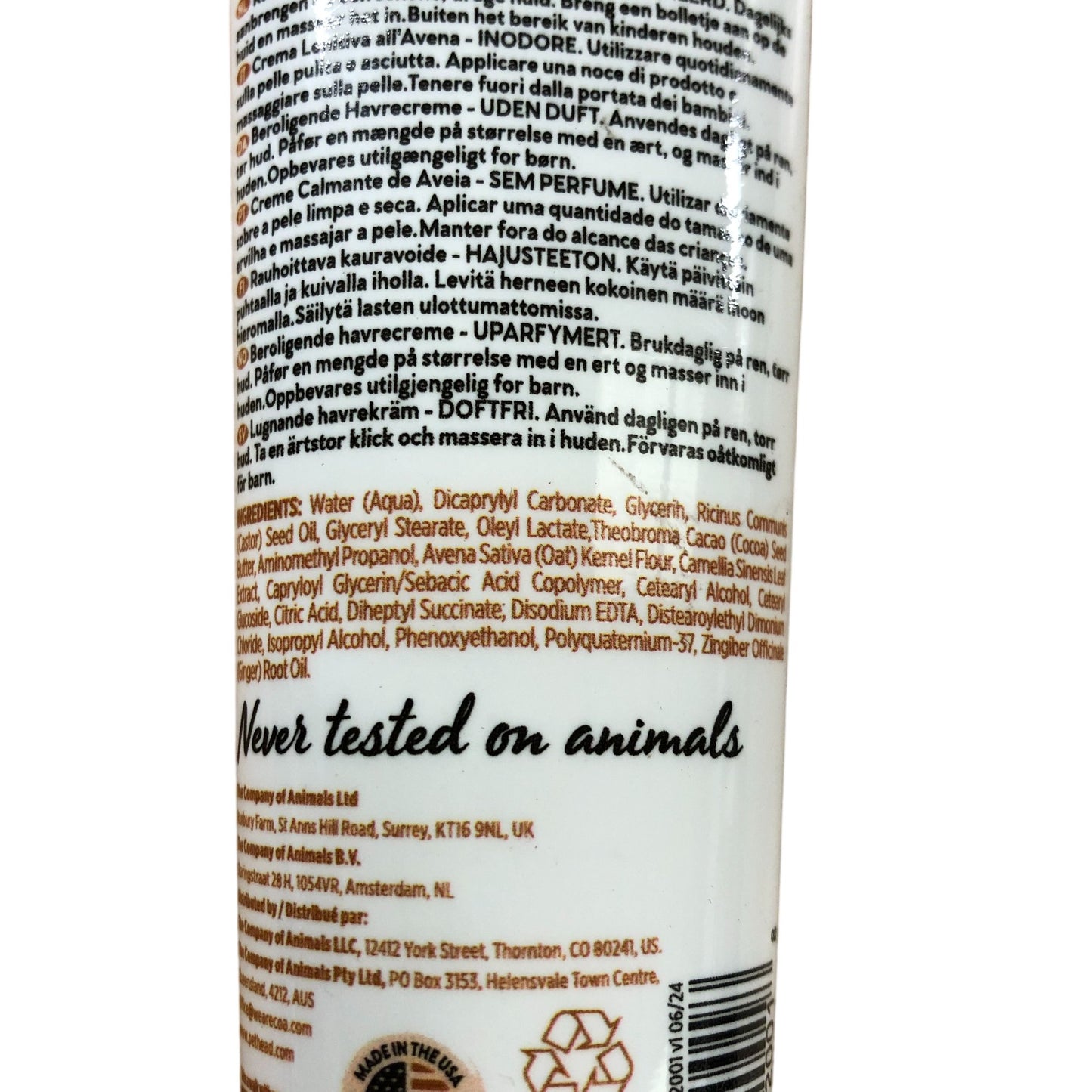 Pet Head Skin Oatmeal Soothing Cream 85ml Non Greasy Hydrates Nourishes