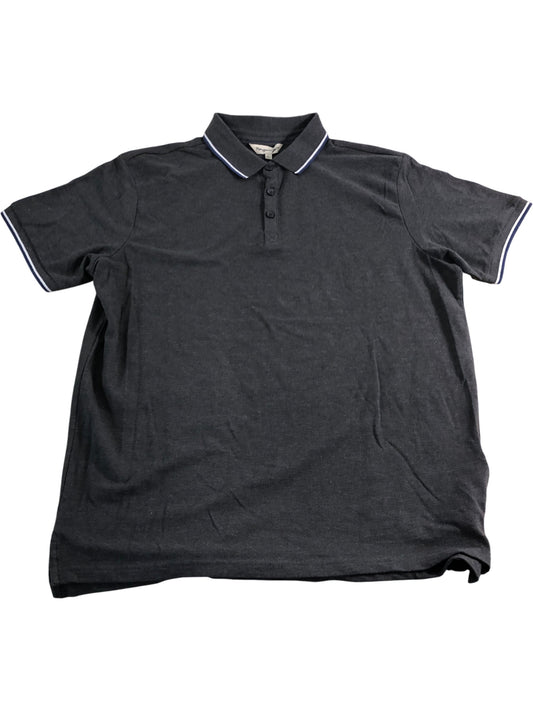 KANGAROO POO Polo Shirt Size L Mens Grey Casual Cotton Blend Short Sleeve
