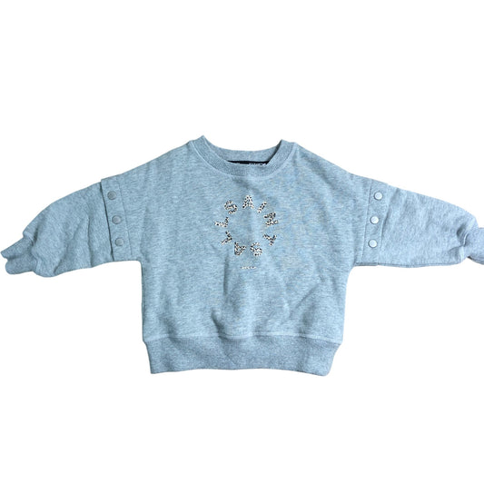 Allsaints Grey Sweatshirt 12 18 Months Girl Short Sleeves Casual Top