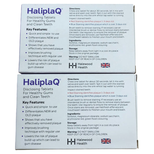 HaliplaQ Disclosing Tablets 60 Tablets For Healthy Gums And Clean Teeth