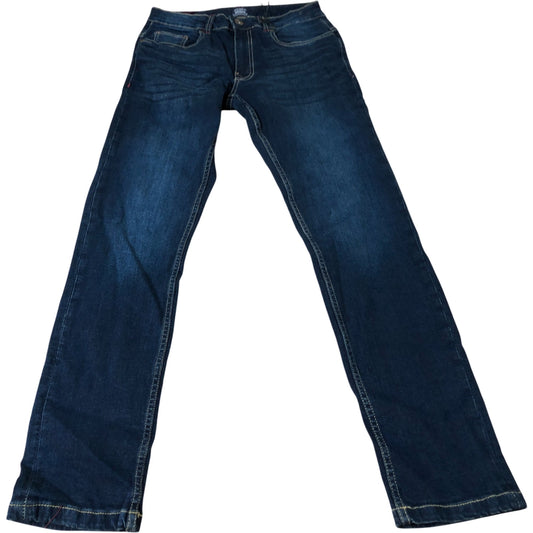 Men's Slim Fit Jeans Deep Blue Stretch Denim Trousers 28W 30L