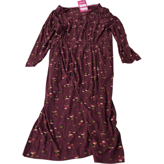 Long Sleeve Dress UK Size 8 Women's Floral Patterned Stretchy Maxi