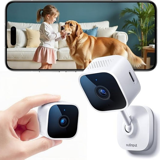 Outinput Indoor Camera PC300 2K Full HD Motion Detection Night Vision Audio