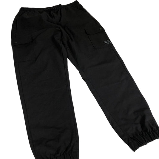 Closure London Cargo Trousers Men's Black Elasticated Waist Pocket XL