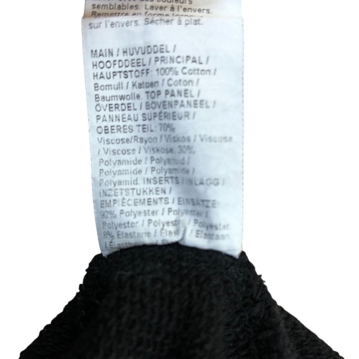 River Island Floral Velvet Sweatshirt UK 12 Women's Black Long Sleeve Top