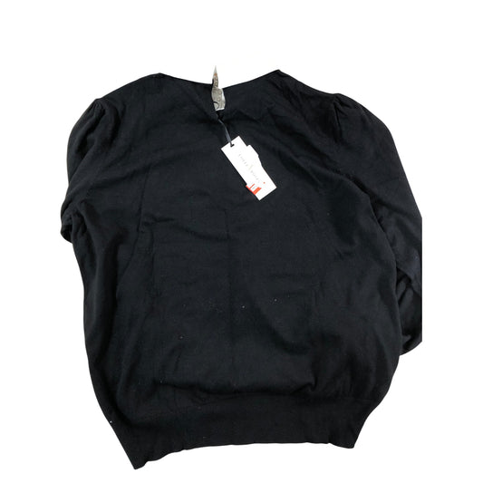 Love Roses Women's Black Sweater UK Size 20 With Embellished Collar