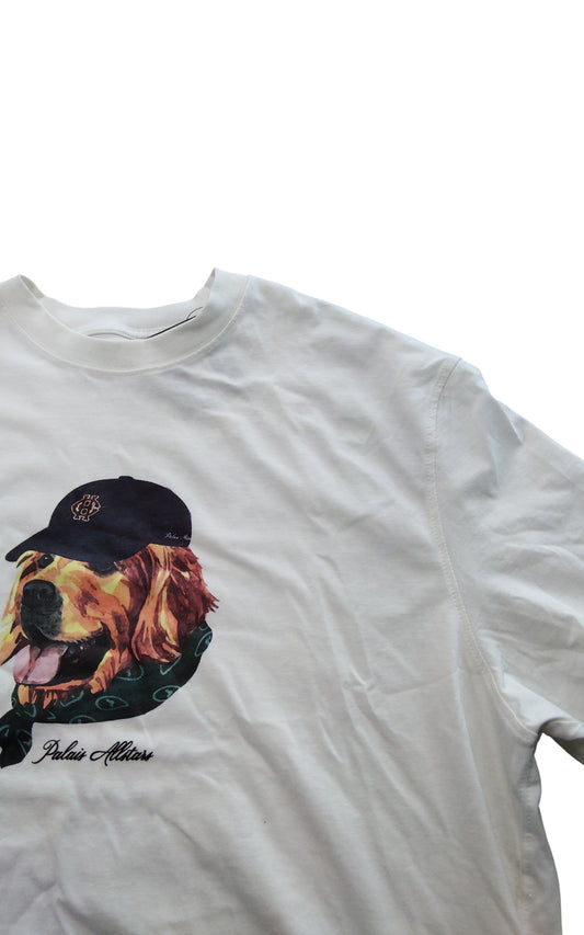 River Island White T-Shirt Men's XX Large Dog Graphic Print Casual Style