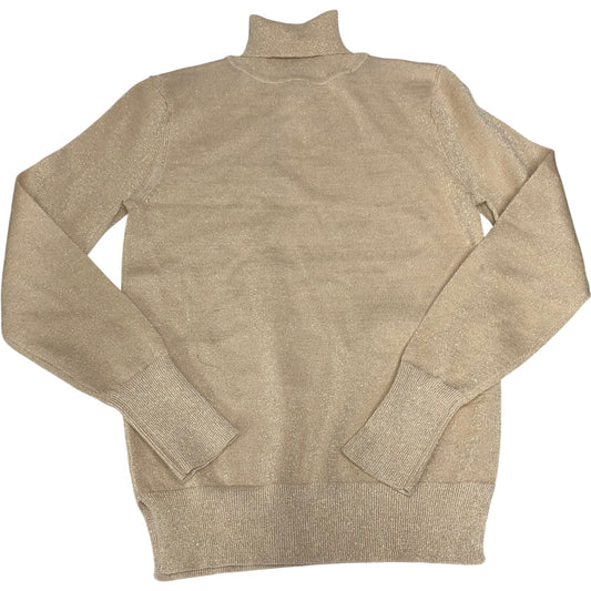 River Island Women's Size 8 Gold Sparkly Turtleneck Sweater