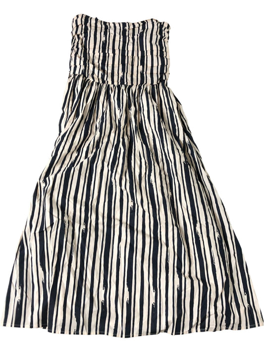 River Island Studio Striped Strapless Dress Women's Summer Casual Size 8